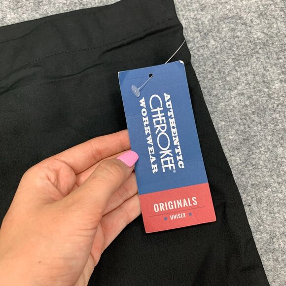 Cherokee Scrub Pant Mens L Large Black Drawstring Waist Straight Workwear Cargo - Picture 5 of 13